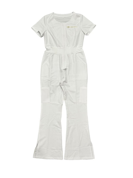 Class Act Jumpsuit-White